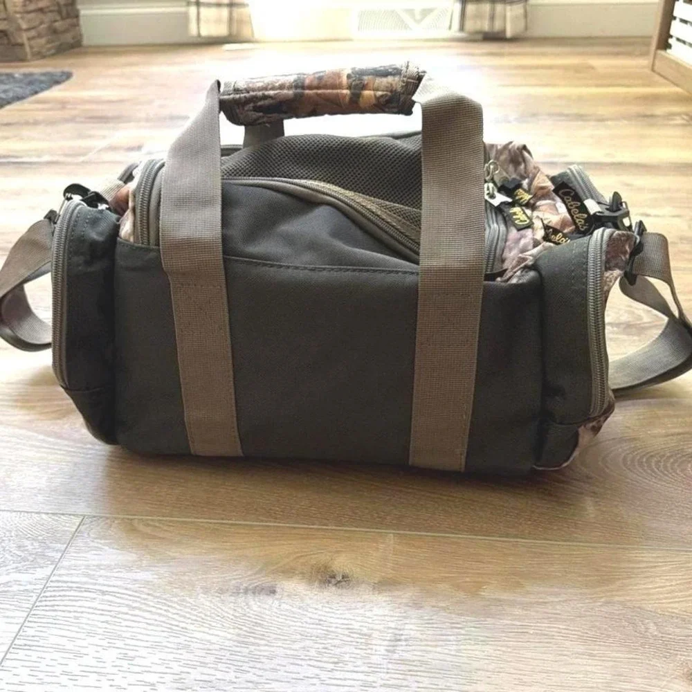 Cabelas Small Duffel Bag Camo Print Hunting Fishing Travel Gym Utility Gear NWT